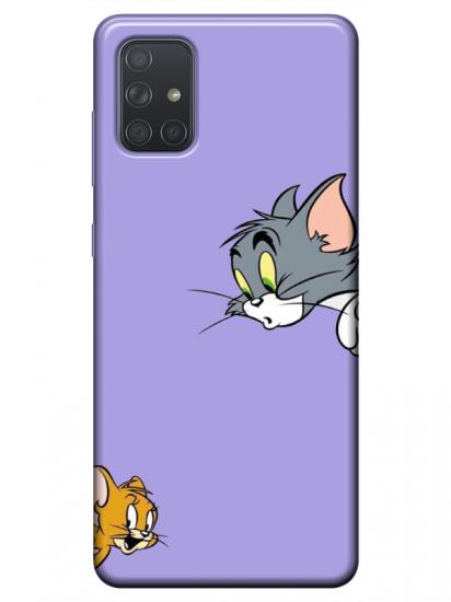 Samsung A51 Tom And Jerry Lila Telefon Kılıfı