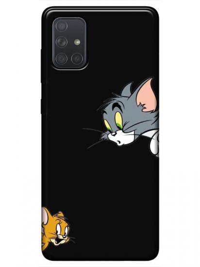 Samsung A51 Tom And Jerry Siyah Telefon Kılıfı