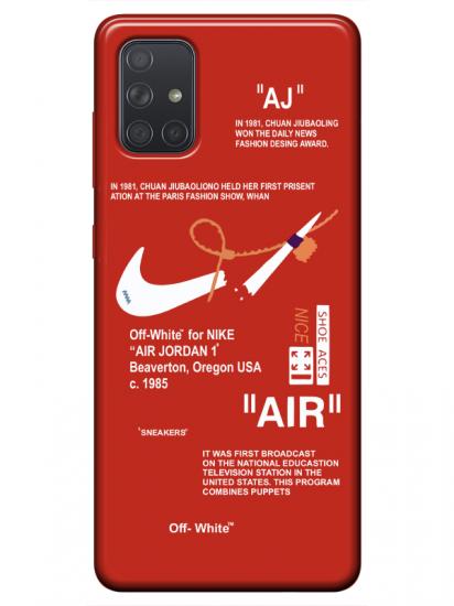 Samsung A51 Nike Air Kırmızı Telefon Kılıfı