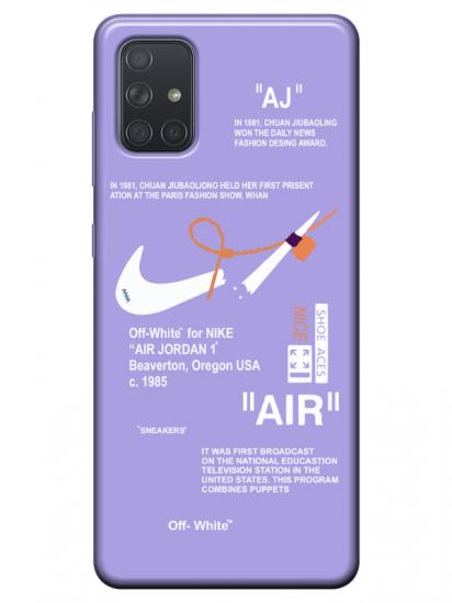 Samsung A51 Nike Air Lila Telefon Kılıfı