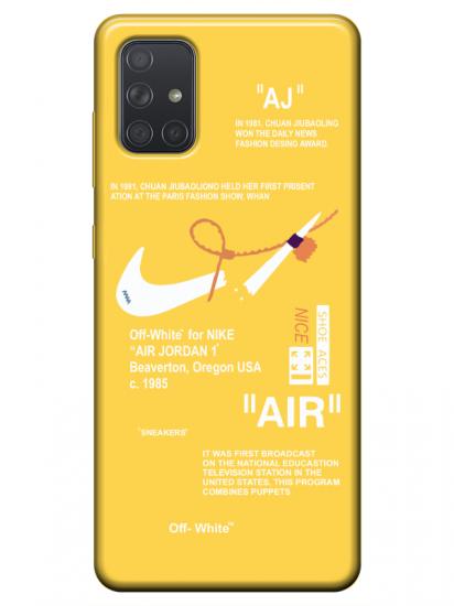 Samsung A51 Nike Air Sarı Telefon Kılıfı