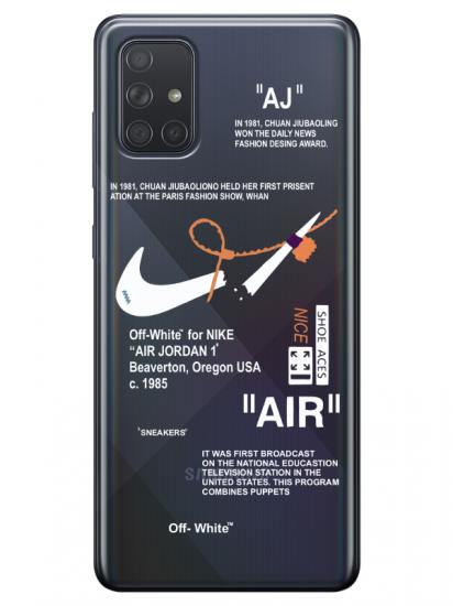 Samsung A51 Nike Air Şeffaf Telefon Kılıfı