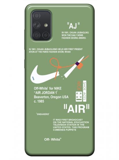 Samsung A51 Nike Air Yeşil Telefon Kılıfı