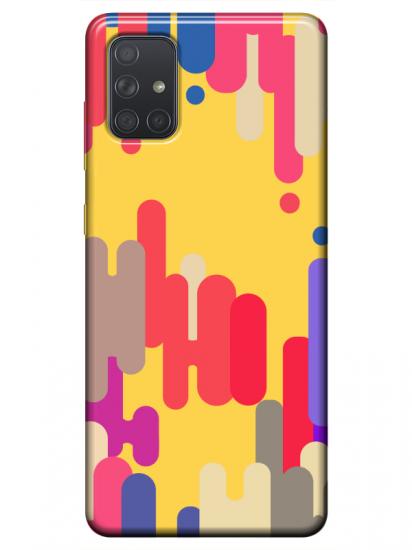 Samsung A51 Pop Art Sarı Telefon Kılıfı