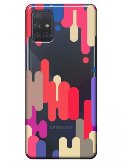 Samsung A51 Pop Art Şeffaf Telefon Kılıfı