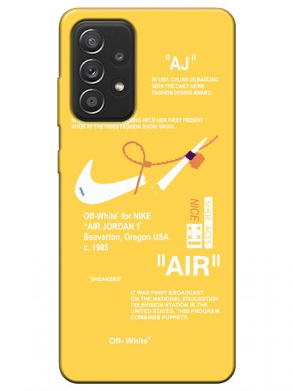 Samsung A52 Nike Air Sarı Telefon Kılıfı