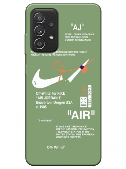 Samsung A52 Nike Air Yeşil Telefon Kılıfı