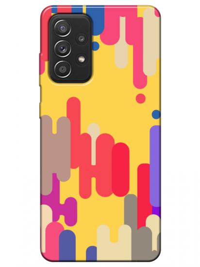 Samsung A52 Pop Art Sarı Telefon Kılıfı