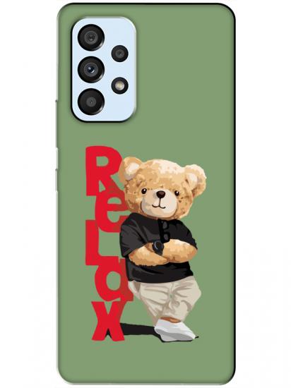 Samsung A53 Teddy Bear Relax Yeşil Telefon Kılıfı