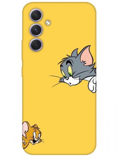 Samsung A54 Tom And Jerry Sarı Telefon Kılıfı