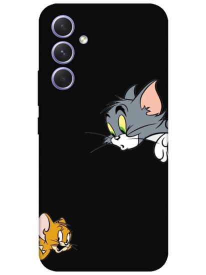 Samsung A54 Tom And Jerry Siyah Telefon Kılıfı