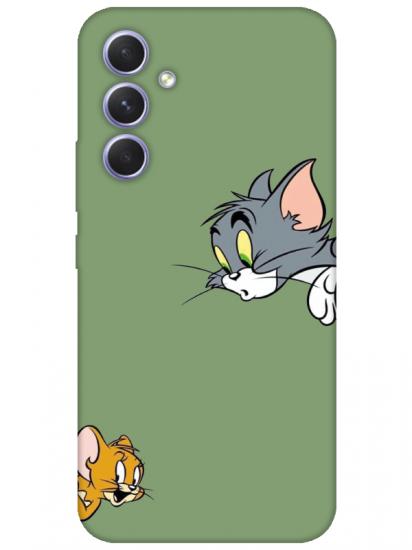 Samsung A54 Tom And Jerry Yeşil Telefon Kılıfı