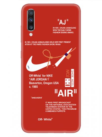 Samsung A70 Nike Air Kırmızı Telefon Kılıfı