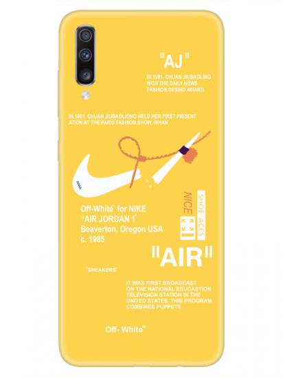 Samsung A70 Nike Air Sarı Telefon Kılıfı