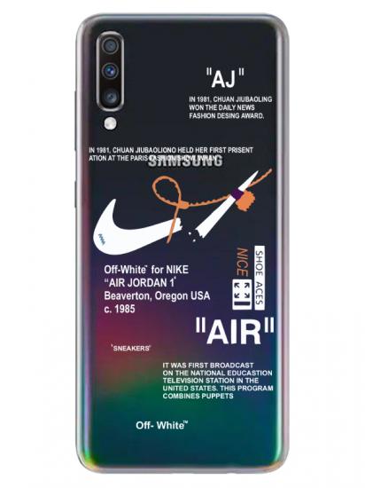 Samsung A70 Nike Air Şeffaf Telefon Kılıfı