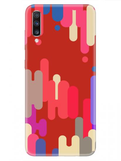 Samsung A70 Pop Art Kırmızı Telefon Kılıfı