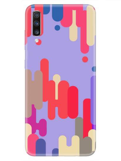 Samsung A70 Pop Art Lila Telefon Kılıfı