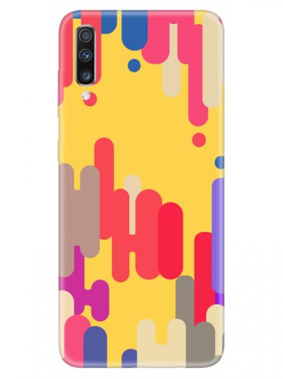 Samsung A70 Pop Art Sarı Telefon Kılıfı