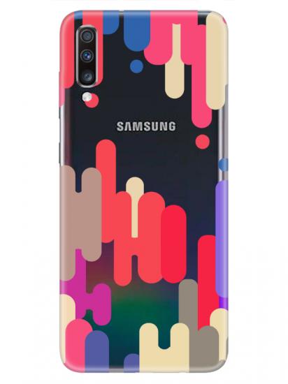 Samsung A70 Pop Art Şeffaf Telefon Kılıfı