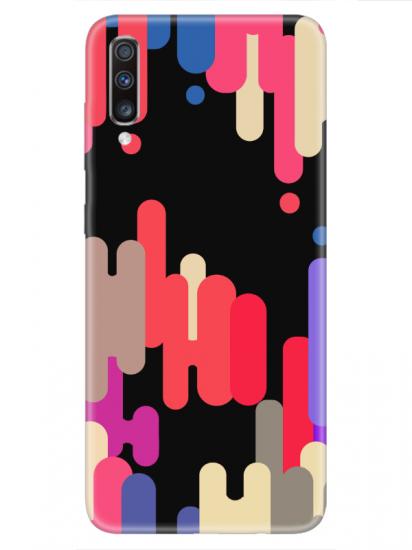 Samsung A70 Pop Art Siyah Telefon Kılıfı