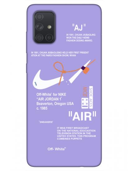 Samsung A71 Nike Air Lila Telefon Kılıfı