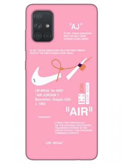 Samsung A71 Nike Air Pembe Telefon Kılıfı