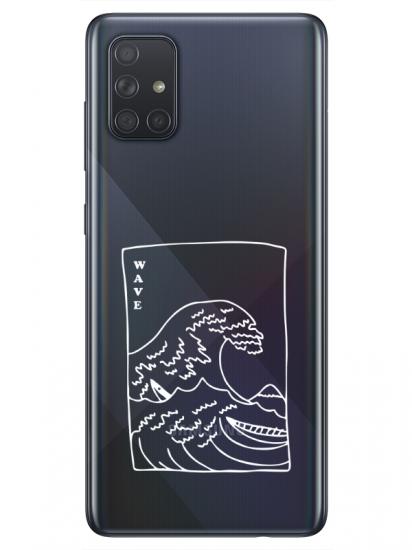 Samsung A71 Kanagawa Wave Şeffaf Telefon Kılıfı