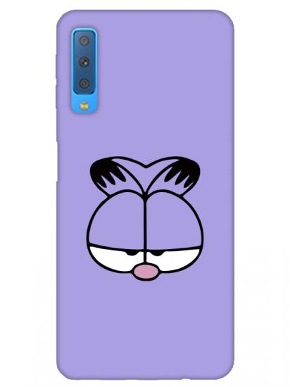 Samsung A7 2018 Garfield Lila Telefon Kılıfı