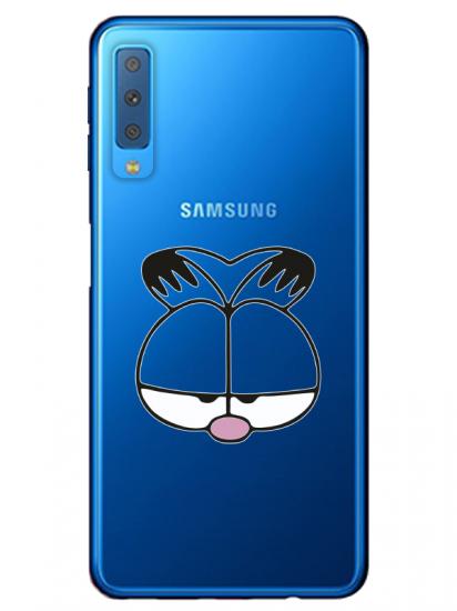 Samsung A7 2018 Garfield Şeffaf Telefon Kılıfı