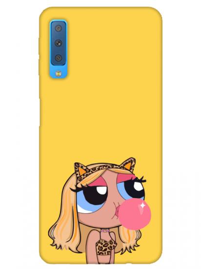 Samsung A7 2018 Powerpuff Girls Sarı Telefon Kılıfı