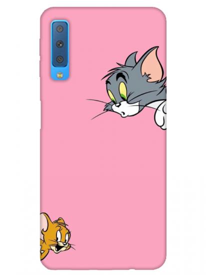 Samsung A7 2018 Tom And Jerry Pembe Telefon Kılıfı