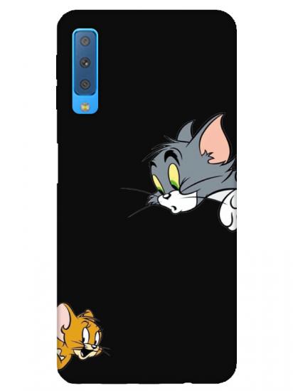 Samsung A7 2018 Tom And Jerry Siyah Telefon Kılıfı