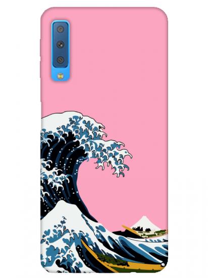 Samsung A7 2018 Kanagawa Pembe Telefon Kılıfı