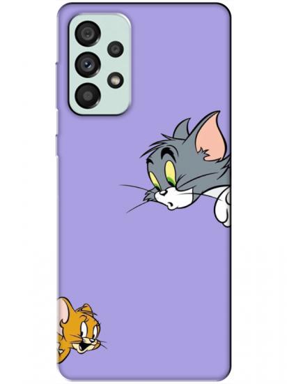 Samsung A73 Tom And Jerry Lila Telefon Kılıfı