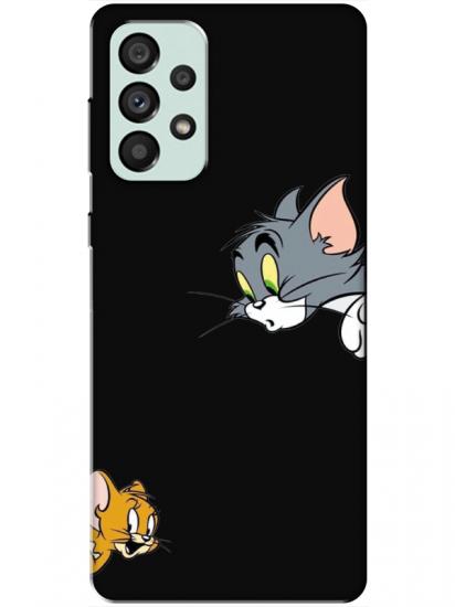 Samsung A73 Tom And Jerry Siyah Telefon Kılıfı