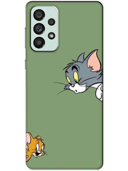 Samsung A73 Tom And Jerry Yeşil Telefon Kılıfı