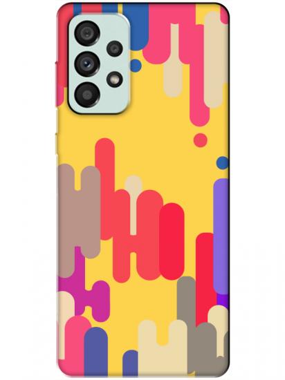 Samsung A73 Pop Art Sarı Telefon Kılıfı