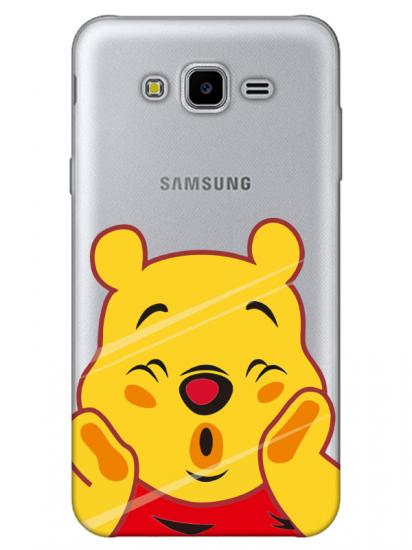 Samsung J7 Winnie The Pooh Şeffaf Telefon Kılıfı