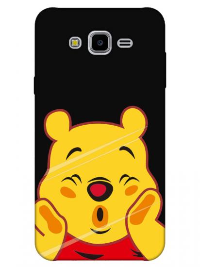 Samsung J7 Winnie The Pooh Siyah Telefon Kılıfı