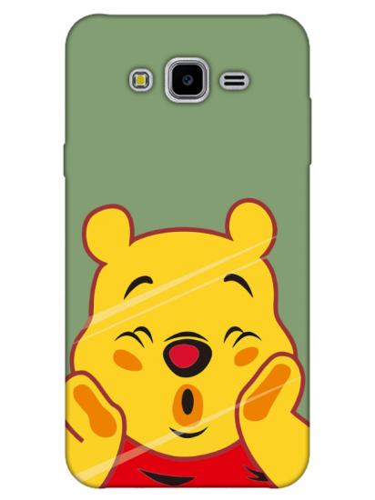 Samsung J7 Winnie The Pooh Yeşil Telefon Kılıfı