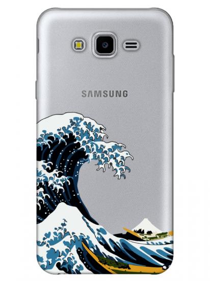 Samsung J7 Kanagawa Şeffaf Telefon Kılıfı