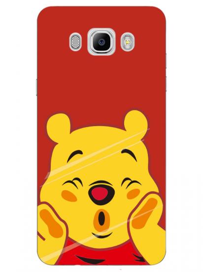 Samsung J7 2016 Winnie The Pooh Kırmızı Telefon Kılıfı