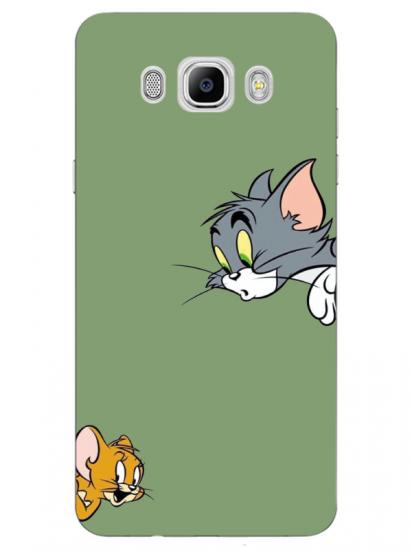 Samsung J7 2016 Tom And Jerry Yeşil Telefon Kılıfı