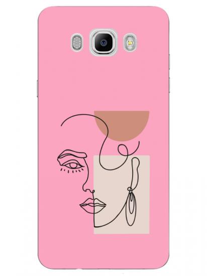 Samsung J7 2016 Women Art Pembe Telefon Kılıfı