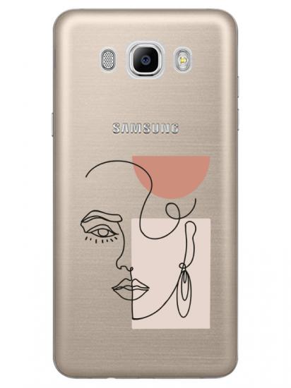 Samsung J7 2016 Women Art Şeffaf Telefon Kılıfı