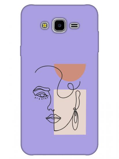 Samsung J7 Core Women Art Lila Telefon Kılıfı