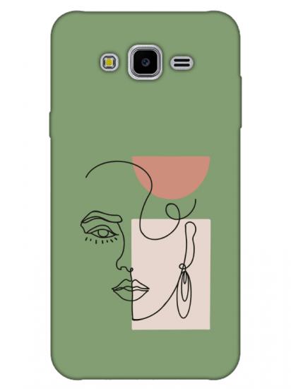 Samsung J7 Core Women Art Yeşil Telefon Kılıfı