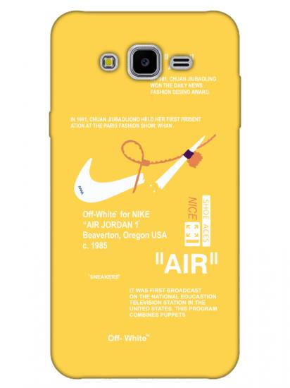 Samsung J7 Core Nike Air Sarı Telefon Kılıfı