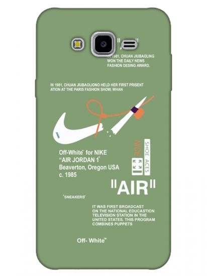 Samsung J7 Core Nike Air Yeşil Telefon Kılıfı