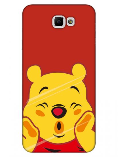 Samsung J7 Prime Winnie The Pooh Kırmızı Telefon Kılıfı